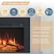 Edendirect 28'' Ventless Electric Fireplace Insert, Remote Control, Adjustable Led Flame Brightness, 750/1500W EF447B - alternate 3